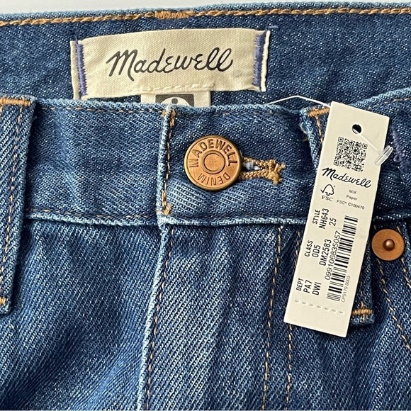 Madewell Baggy Straight Jeans 25 NWT Slouchy Straight Rigid Hemp Dark Indigo - Picture 7 of 8
